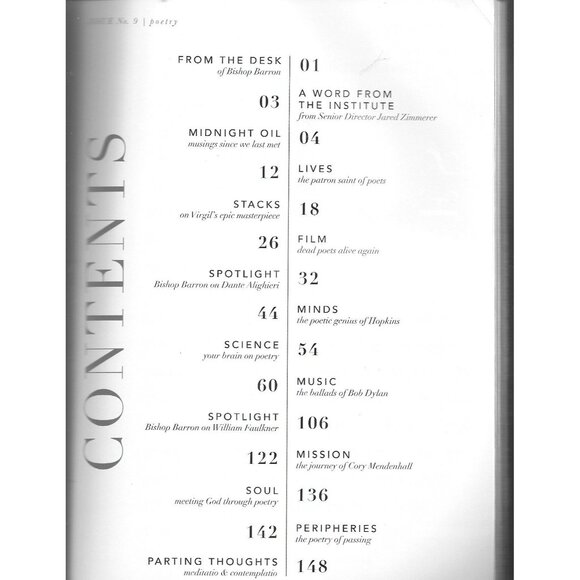 Evangelization Culture Journal of the Word on Fire #9 Poetry Autumn 2021 - Picture 3 of 7